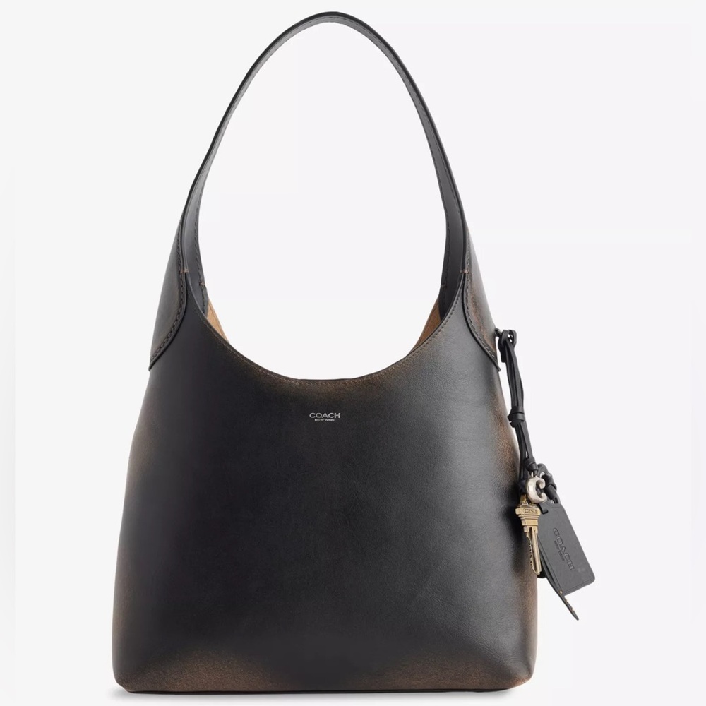 Coach Brooklyn Hand-Distressed Leather Shoulder Bag